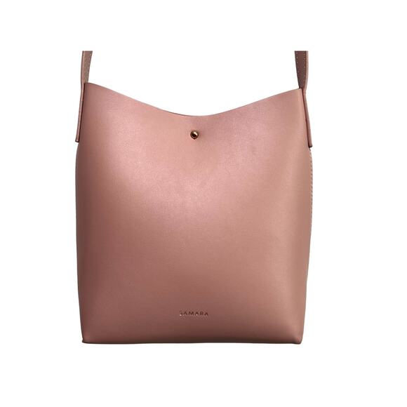 Anthropologie SAMARA Taupe Leather Crossbody Bag - Picture 1 of 8